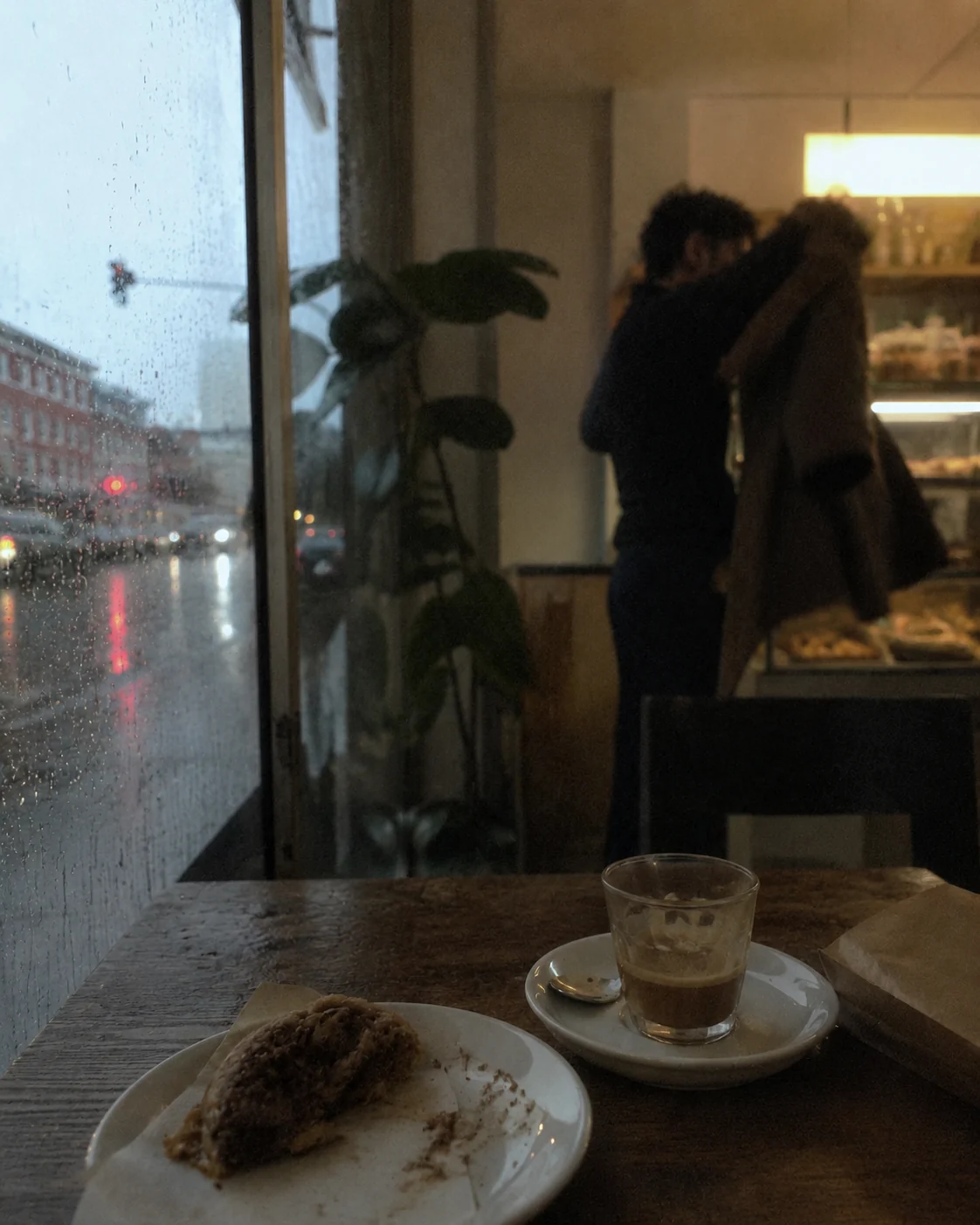 Café im Regen