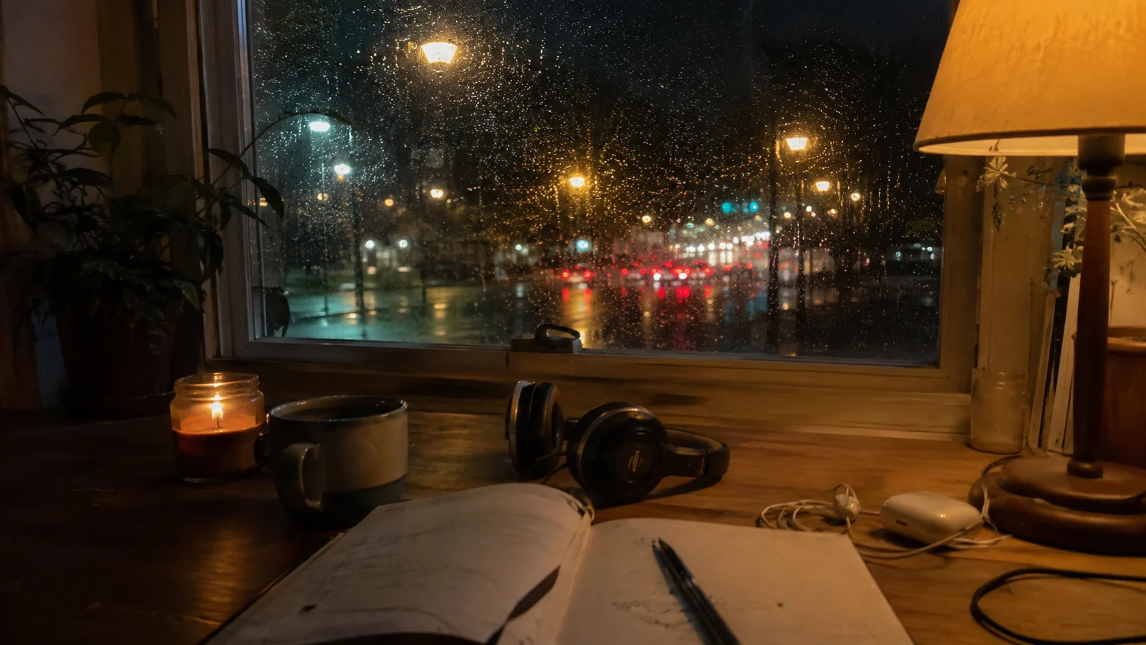 Desk by the Rain