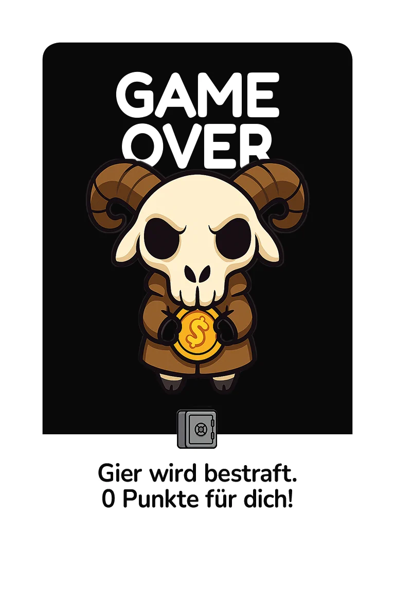 Risky Shot Karte – Game Over